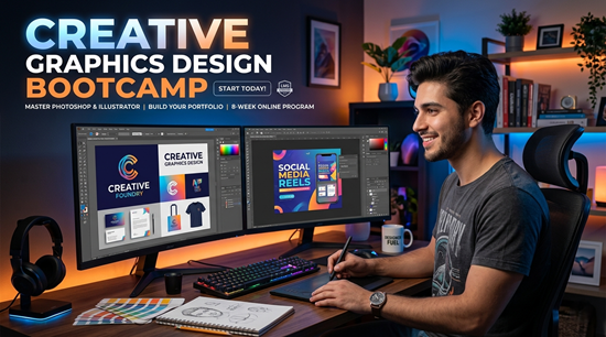 Creative Graphics Design Bootcamp: Branding, Social Media & Freelancing Mastery